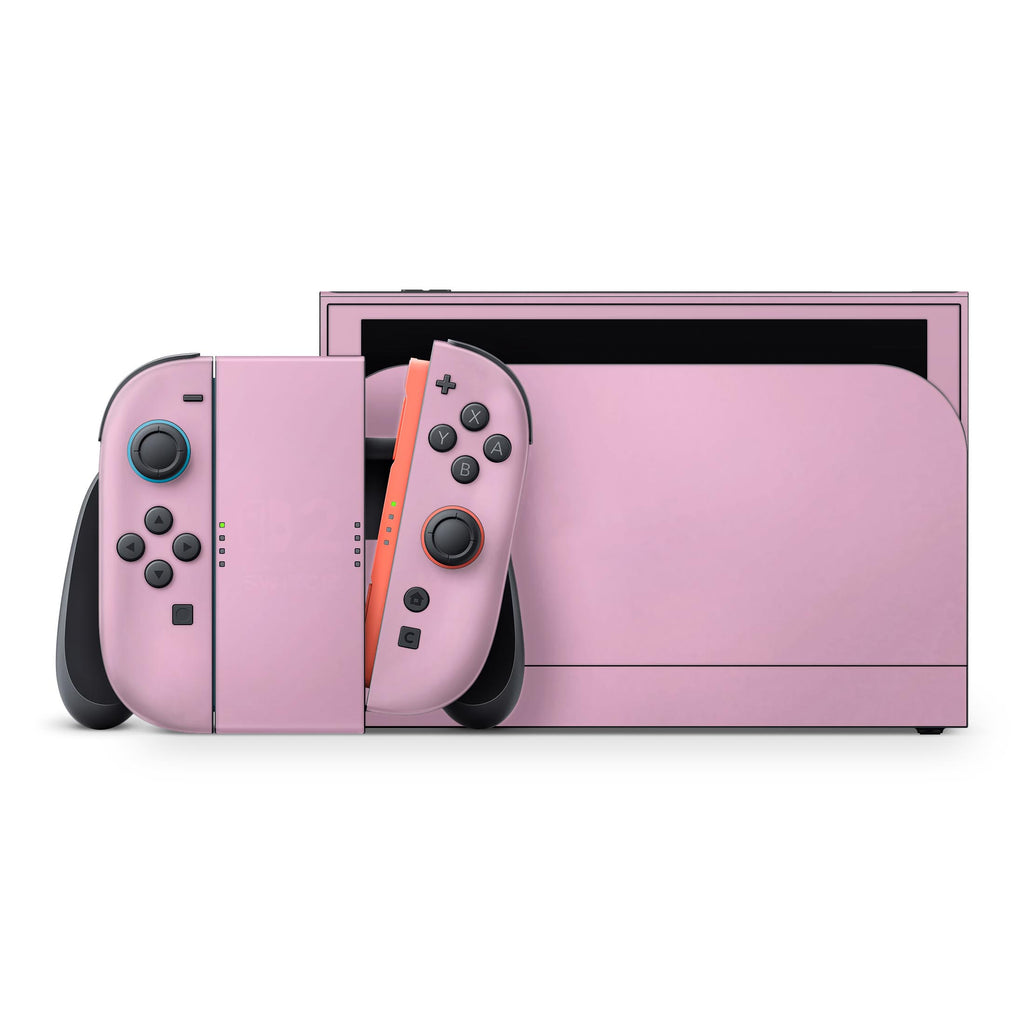 Pink Pastel Color Vinyl Skin Kit — Compatible with Nintendo Switch