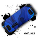 3D Blue Abstract Paper Cuts V1 // Full Body Skin Decal Wrap Kit for the Steam Deck handheld gaming computer