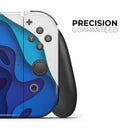 3D Blue Abstract Paper Cuts V2 // Skin Decal Wrap Kit for Nintendo Switch Console & Dock, Joy-Cons, Pro Controller, Lite, 3DS XL, 2DS XL, DSi, or Wii