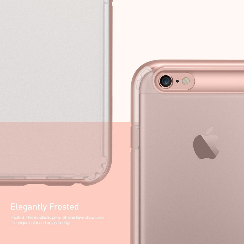 The Rose Gold and Frosted Crystal Matte Finish Dual Layer Bumper iPhone 6/6s Case