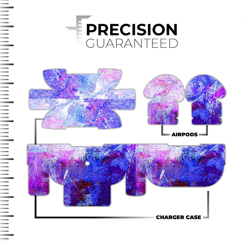 Abstract Blue & Pink Surface - Full Body Skin Decal Wrap Kit for the Wireless Bluetooth Apple Airpods Pro, AirPods Gen 1 or Gen 2 with Wireless Charging