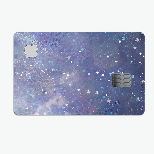 Abstract Blue Grungy Stars - Premium Protective Decal Skin-Kit for the Apple Credit Card