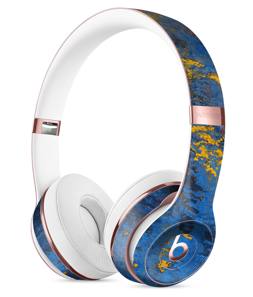 Abstract Blue and Gold Wet Paint Full-Body Skin Kit for the Beats