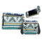 Abstract Blue and Green Triangle Aztec // Skin Decal Wrap Kit for Nintendo Switch Console & Dock, Joy-Cons, Pro Controller, Lite, 3DS XL, 2DS XL, DSi, or Wii