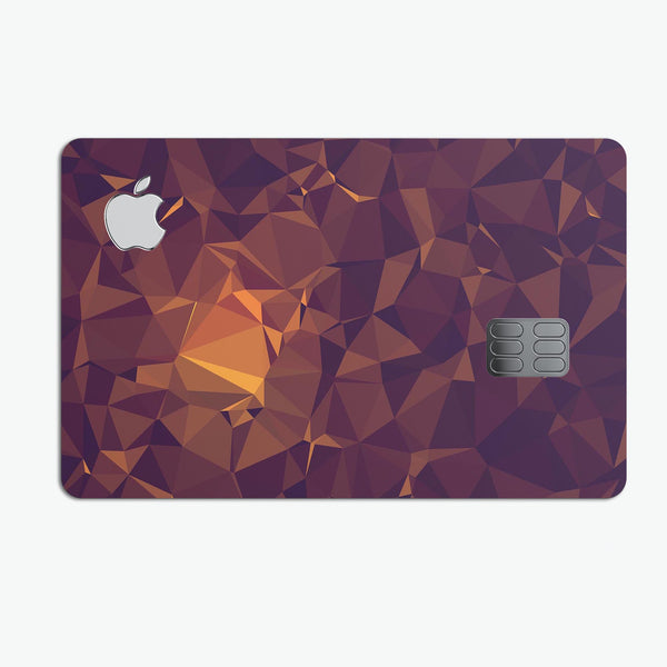 Abstract Copper Geometric Shapes - Premium Protective Decal Skin-Kit for the Apple Credit Card