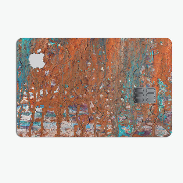 Abstract Cracked Burnt Paint - Premium Protective Decal Skin-Kit for the Apple Credit Card