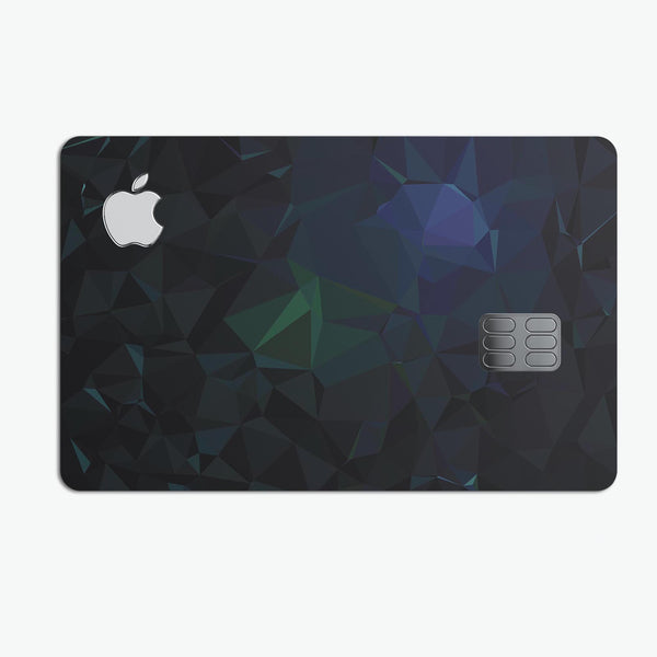 Abstract Dark Blue Geometric Shapes - Premium Protective Decal Skin-Kit for the Apple Credit Card