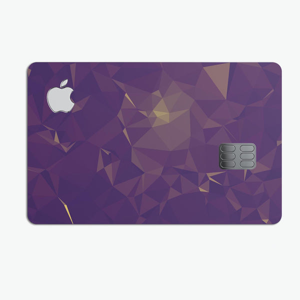 Abstract Purple and Gold Geometric Shapes - Premium Protective Decal Skin-Kit for the Apple Credit Card