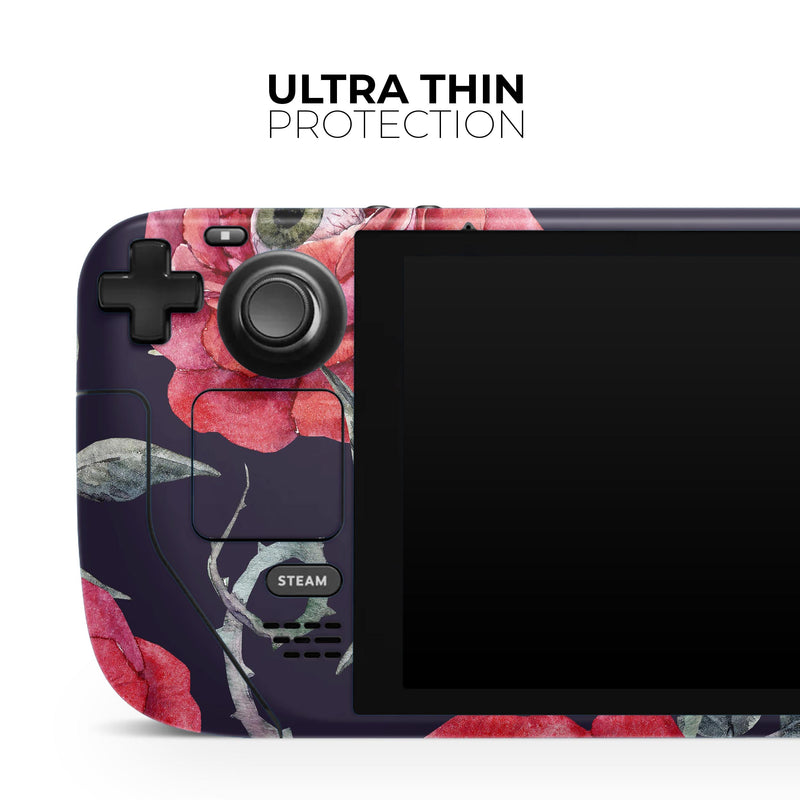 Abstract Roses with Eyes // Full Body Skin Decal Wrap Kit for the Steam Deck handheld gaming computer