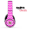 Hot Pink and White Chevron Pattern Skin for the Beats by Dre Solo, Studio, Wireless, Pro or Mixr