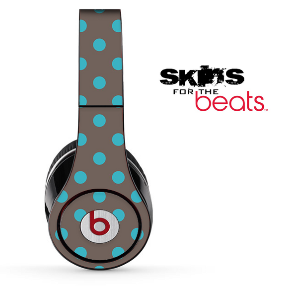 Turquoise and Gray Polka Dotted V3 Skin for the Beats by Dre Solo, Studio, Wireless, Pro or Mixr