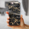 Black and Gold Marble Surface iPhone 6/6s or 6/6s Plus 2-Piece Hybrid INK-Fuzed Case