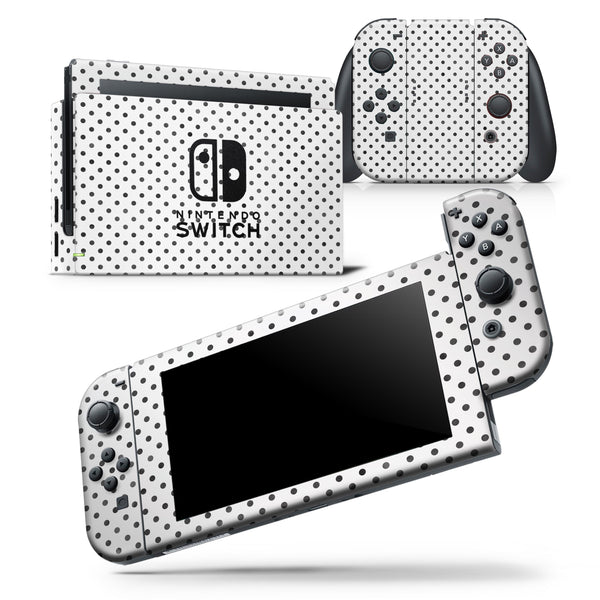 Black and Gray Fade Polka Dots - Skin Wrap Decal for Nintendo Switch Lite Console & Dock - 3DS XL - 2DS - Pro - DSi - Wii - Joy-Con Gaming Controller