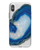 Blue Agate Slice - Crystal Clear Hard Case for the iPhone XS MAX, XS & More (ALL AVAILABLE)