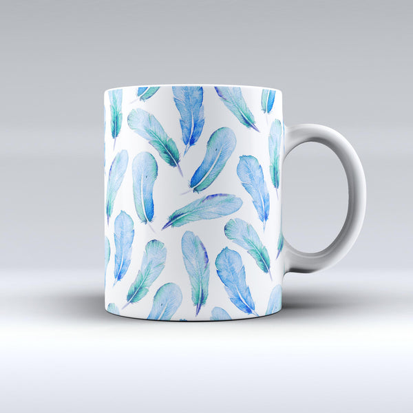 The-Blue-Watercolor-Feather-Pattern-ink-fuzed-Ceramic-Coffee-Mug