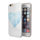 Blue Watercolor Heart iPhone 6/6s or 6/6s Plus 2-Piece Hybrid INK-Fuzed Case