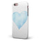 Blue Watercolor Heart iPhone 6/6s or 6/6s Plus 2-Piece Hybrid INK-Fuzed Case