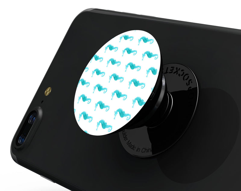 Blue Watercolor Seahorses copy 3 - Skin Kit for PopSockets and other Smartphone Extendable Grips & Stands