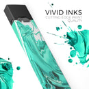 Bright Trendy Green Color Swirled - Premium Decal Protective Skin-Wrap Sticker compatible with the Juul Labs vaping device