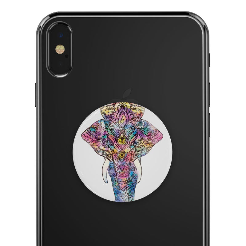 Bright Watercolor Ethnic Elephant - Skin Kit for PopSockets and other Smartphone Extendable Grips & Stands