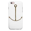 Brown Rusted Watercolored Anchor iPhone 6/6s or 6/6s Plus 2-Piece Hybrid INK-Fuzed Case