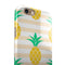 Cartoon Pineapples Over Stripes iPhone 6/6s or 6/6s Plus 2-Piece Hybrid INK-Fuzed Case