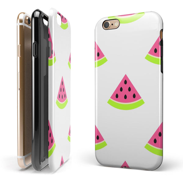 Cartoon Watermelon Pattern iPhone 6/6s or 6/6s Plus 2-Piece Hybrid INK-Fuzed Case