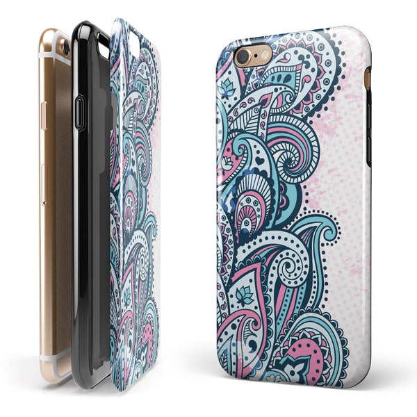 Colorful Ethnic Sprouts iPhone 6/6s or 6/6s Plus 2-Piece Hybrid INK-Fuzed Case