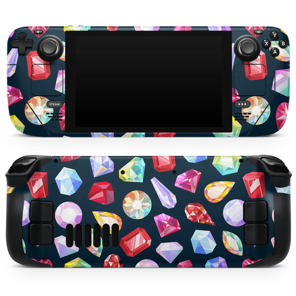 Colorful Vector Gems // Full Body Skin Decal Wrap Kit for the Steam Deck handheld gaming computer