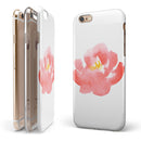 Coral Watercolor Hibiscus iPhone 6/6s or 6/6s Plus 2-Piece Hybrid INK-Fuzed Case