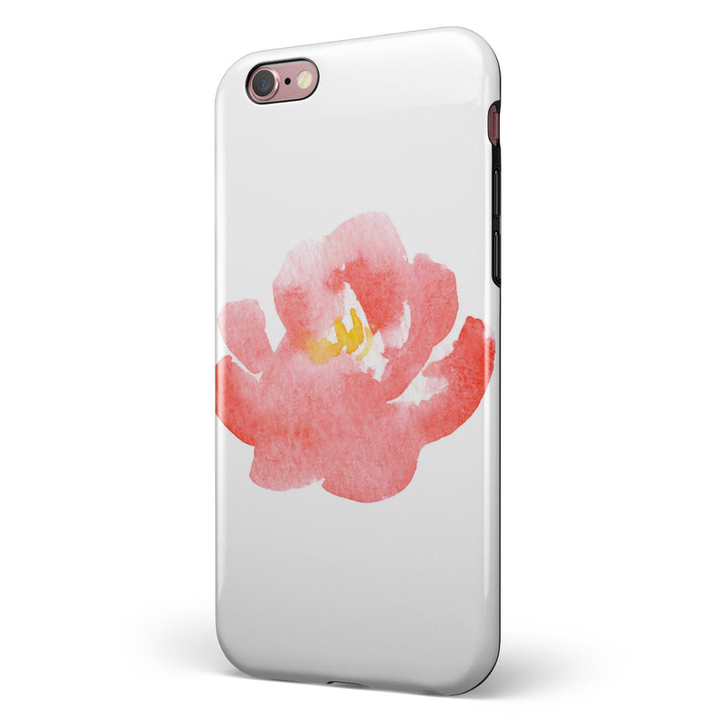 Coral Watercolor Hibiscus iPhone 6/6s or 6/6s Plus 2-Piece Hybrid INK-Fuzed Case