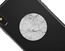 Cracked White Marble Slate - Skin Kit for PopSockets and other Smartphone Extendable Grips & Stands