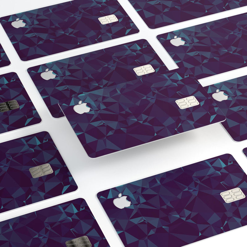 Dark Blue Geometric V15 - Premium Protective Decal Skin-Kit for the Apple Credit Card