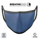 Deep Blue Sea Fabric - Made in USA Mouth Cover Unisex Anti-Dust Cotton Blend Reusable & Washable Face Mask with Adjustable Sizing for Adult or Child