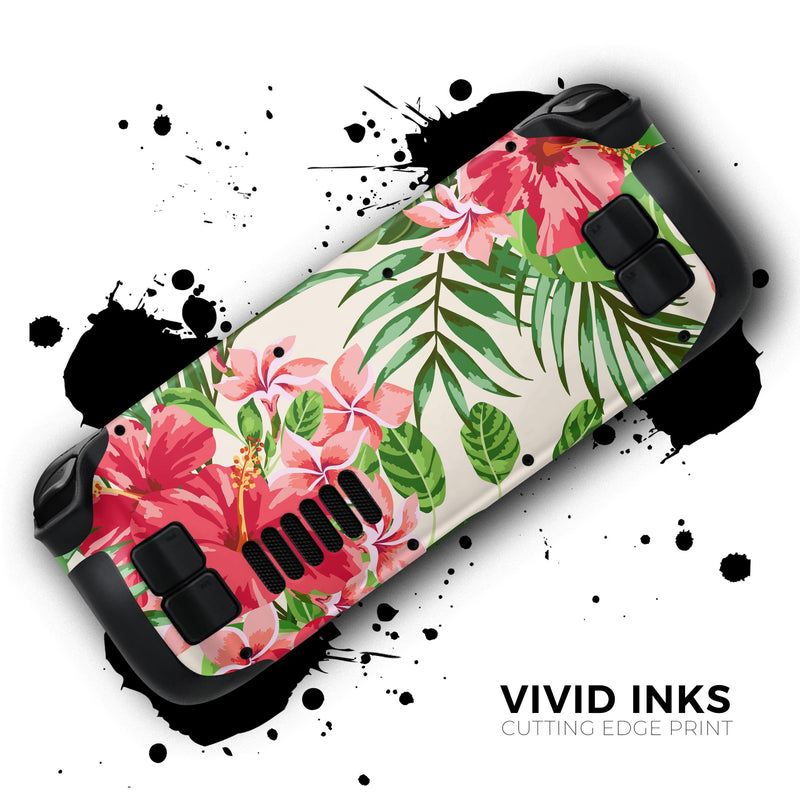 Dreamy Subtle Floral V1 // Full Body Skin Decal Wrap Kit for the Steam Deck handheld gaming computer