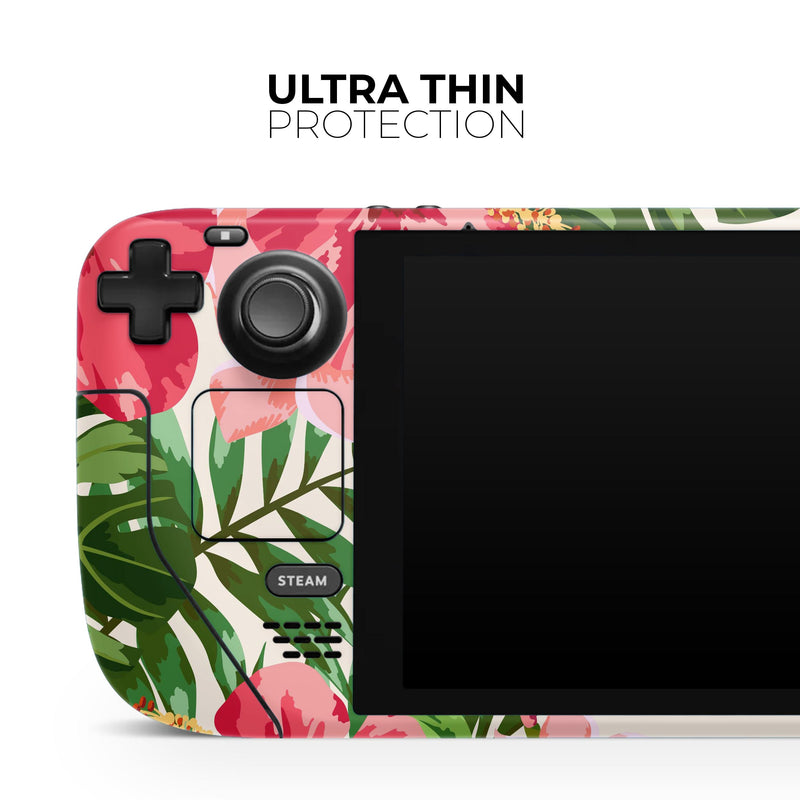 Dreamy Subtle Floral V1 // Full Body Skin Decal Wrap Kit for the Steam Deck handheld gaming computer