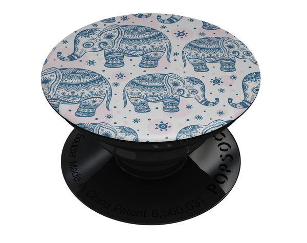 Ethnic Navy Seamless Aztec Elephant - Skin Kit for PopSockets and other Smartphone Extendable Grips & Stands