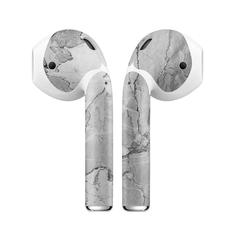 Gray Slate Marble - Full Body Skin Decal Wrap Kit for the Wireless Bluetooth Apple Airpods Pro, AirPods Gen 1 or Gen 2 with Wireless Charging
