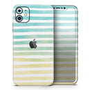 Green WaterColor Ombre Stripes - Skin-Kit compatible with the Apple iPhone 13, 13 Pro Max, 13 Mini, 13 Pro, iPhone 12, iPhone 11 (All iPhones Available)