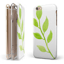 Green Watercolor Branch iPhone 6/6s or 6/6s Plus 2-Piece Hybrid INK-Fuzed Case