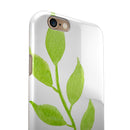 Green Watercolor Branch iPhone 6/6s or 6/6s Plus 2-Piece Hybrid INK-Fuzed Case