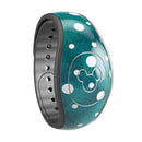 Green and White Watercolor Polka Dots - Decal Skin Wrap Kit for the Disney Magic Band
