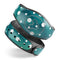 Green and White Watercolor Polka Dots - Decal Skin Wrap Kit for the Disney Magic Band