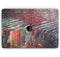 Grungy Orange and Teal Dyed Wood Surface - Skin Decal Wrap Kit Compatible with the Apple MacBook Pro, Pro with Touch Bar or Air (11", 12", 13", 15" & 16" - All Versions Available)