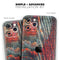 Grungy Orange and Teal Dyed Wood Surface - Skin-Kit compatible with the Apple iPhone 13, 13 Pro Max, 13 Mini, 13 Pro, iPhone 12, iPhone 11 (All iPhones Available)
