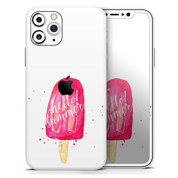 Hello Summer Popcicle - Skin-Kit compatible with the Apple iPhone 13, 13 Pro Max, 13 Mini, 13 Pro, iPhone 12, iPhone 11 (All iPhones Available)