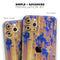 Hot Orange Metal with Royal Blue Rust - Skin-Kit compatible with the Apple iPhone 13, 13 Pro Max, 13 Mini, 13 Pro, iPhone 12, iPhone 11 (All iPhones Available)