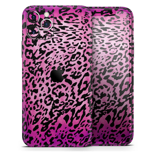 Hot Pink Cheetah Animal Print - Skin-Kit compatible with the Apple iPhone 13, 13 Pro Max, 13 Mini, 13 Pro, iPhone 12, iPhone 11 (All iPhones Available)
