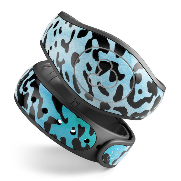 Hot Teal Cheetah Animal Print - Decal Skin Wrap Kit for the Disney Magic Band