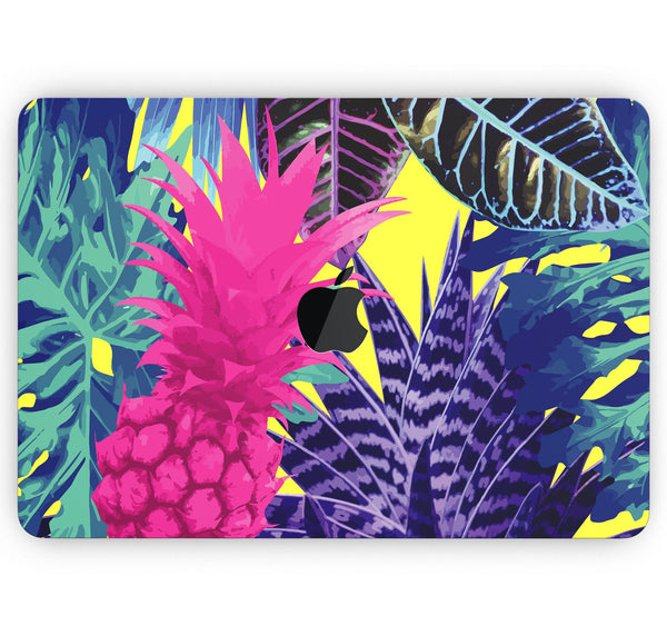 Hype Flourescent Summer Pineapple Pattern - Skin Decal Wrap Kit Compatible with the Apple MacBook Pro, Pro with Touch Bar or Air (11", 12", 13", 15" & 16" - All Versions Available)